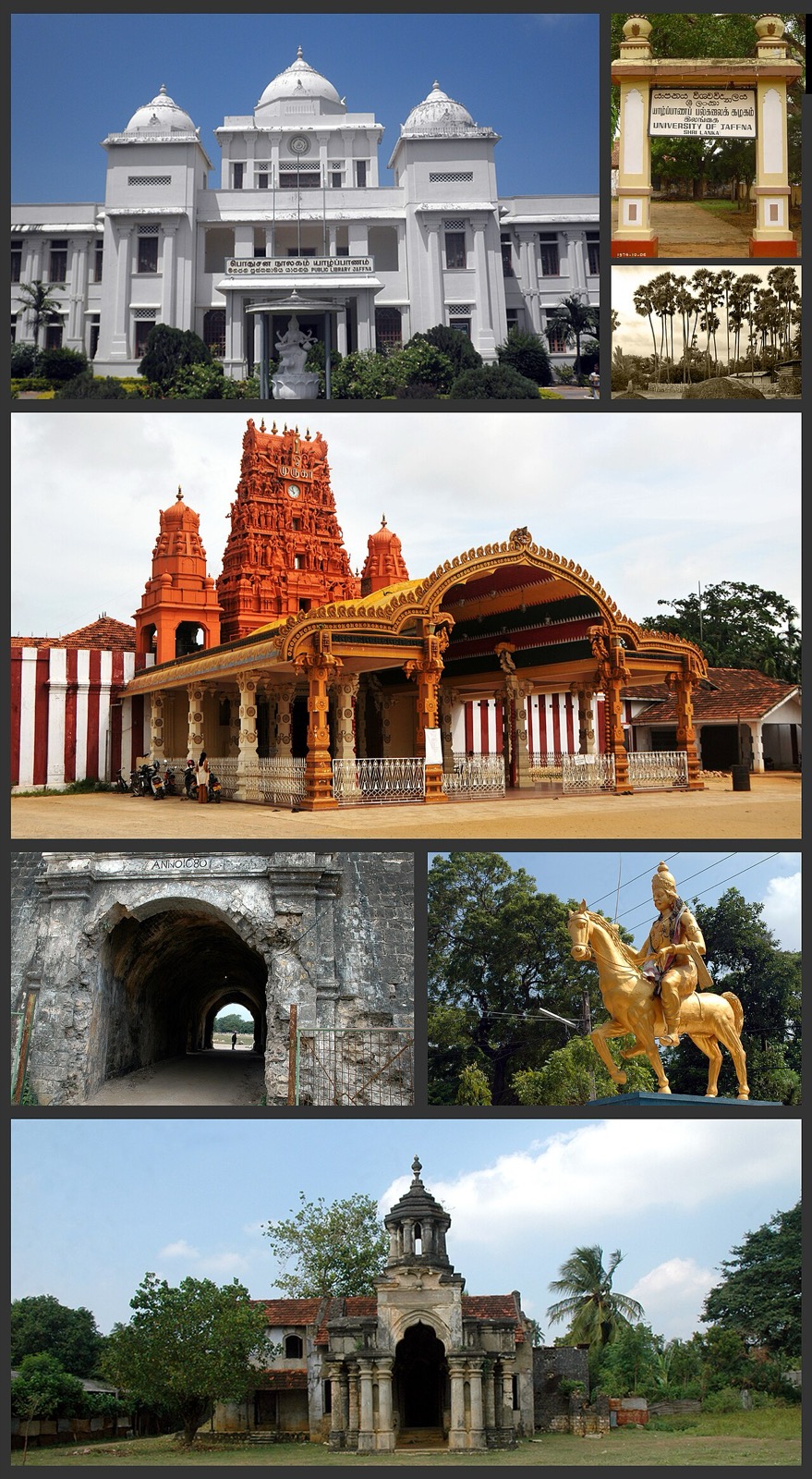 Jaffna city montage in Sri Lanka