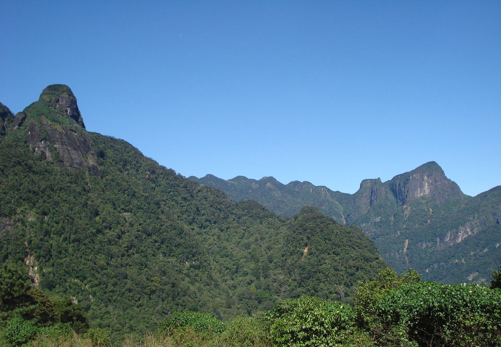 Knuckles mountain range in Sri Lanka